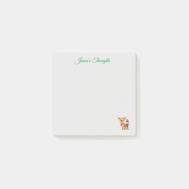 Personalized Christmas theme Post-it Notes (Front)