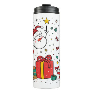 personalized Christmas Thermal Tumbler