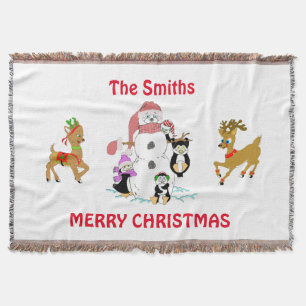 Personalized Christmas Throw Blanket