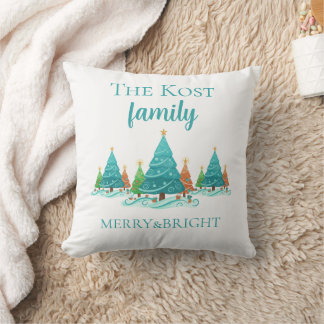Personalized Christmas Throw Pillow