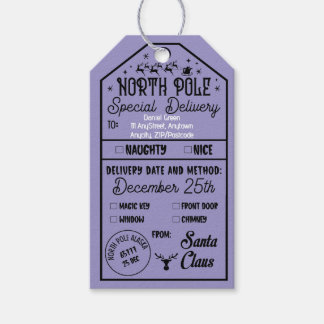 Personalized Christmas Tick Box Naughty Nice Gift Tags