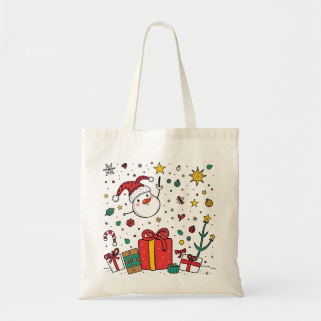 personalized Christmas  Tote Bag (Front)