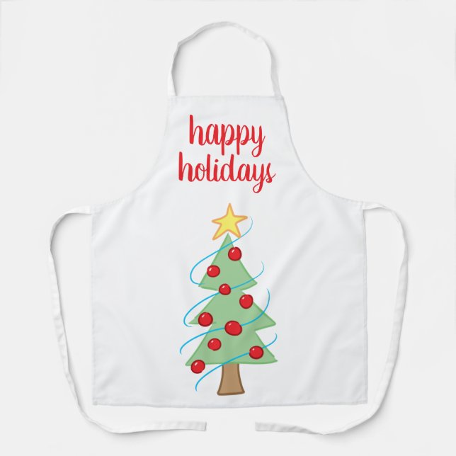 Personalized Christmas Tree Apron (Front)