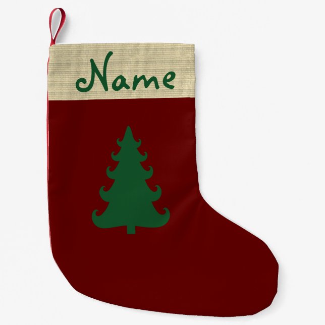 Personalized Christmas tree christmas stocking (Front)