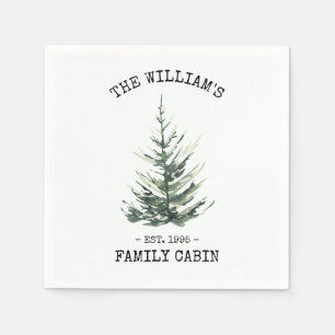 Personalized Christmas tree farmhouse  Napkin