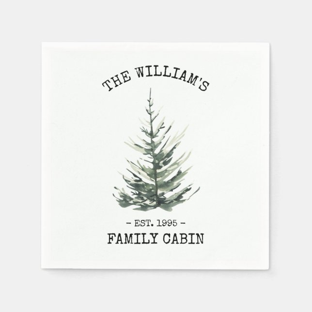 Personalized Christmas tree farmhouse  Napkin (Front)