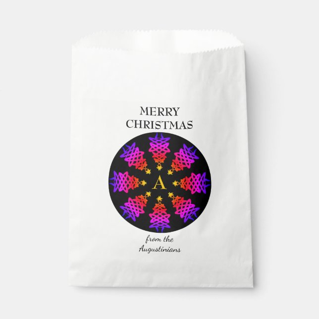 Personalized | CHRISTMAS TREE | Festive Holiday Favour Bag (Front)