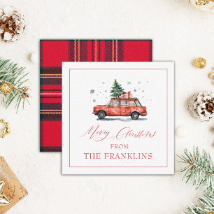 Personalized Christmas Tree Gift Enclosure Card