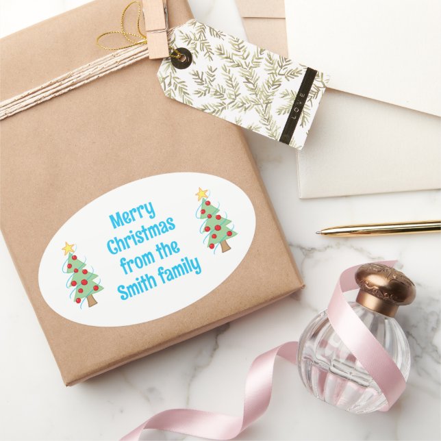Personalized Christmas Tree Gift Stickers (Gifting)