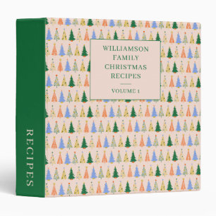 Personalized Christmas Tree Holiday Family Recipe Binder