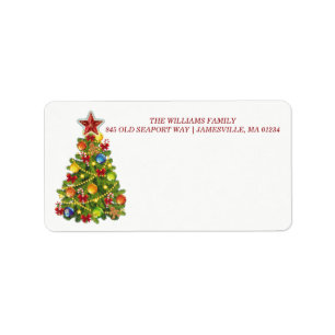 Personalized Christmas Tree Mailing Labels