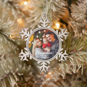 Personalized Christmas tree ornament snowflake