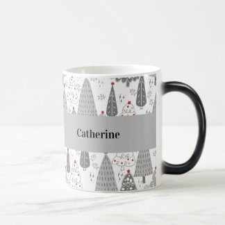 Personalized Christmas Tree Pattern Custom Name Mu Magic Mug