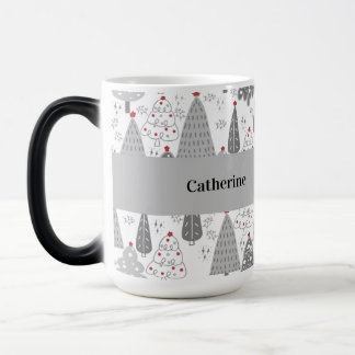 Personalized Christmas Tree Pattern Custom Name Mu Magic Mug