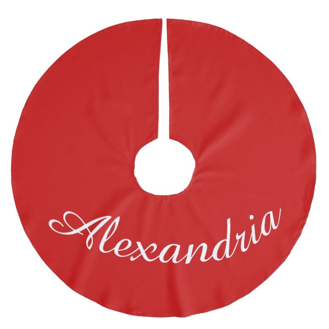 Personalized Christmas Tree Skirt Keepsake Holiday (Front)
