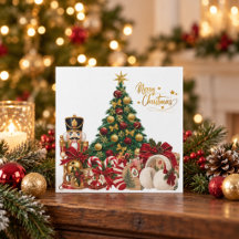 Personalized Christmas Tree with Presents Card