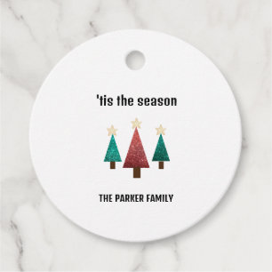 Personalized Christmas Trees Favour Tags
