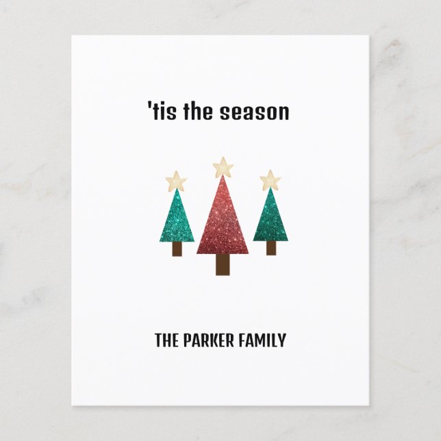  Personalized Christmas Trees  Greeting Card (Front)
