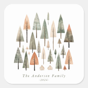 Personalized Christmas Trees Sticker