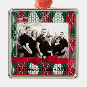 Personalized Christmas Ugly Sweater PHOTO Ornament