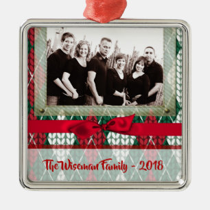 Personalized Christmas Ugly Sweater PHOTO Ornament
