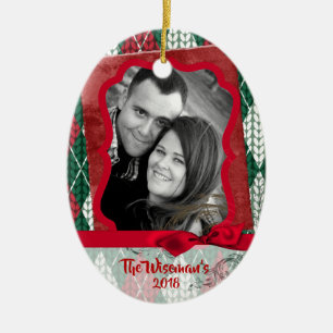 Personalized Christmas Ugly Sweater PHOTO Ornament