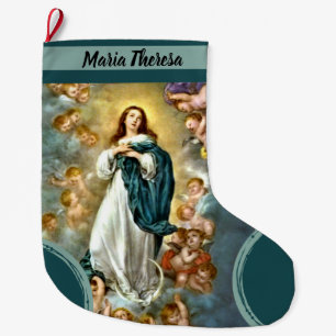 Personalized Christmas Virgin Mary Assumption Large Christmas Stocking