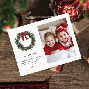 Personalized Christmas Weather Photo Postcard