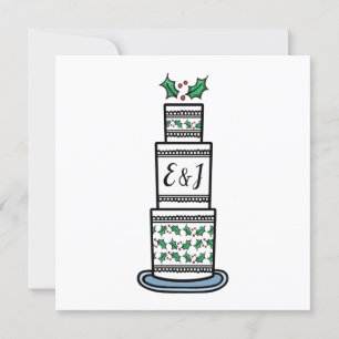 Personalized Christmas Wedding Invitation