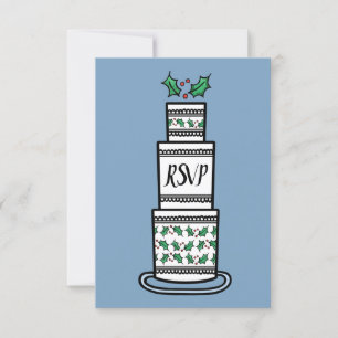 Personalized Christmas Wedding RSVP Invitation