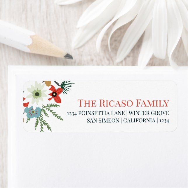 Personalized Christmas Winter Flower Foliage (Insitu)