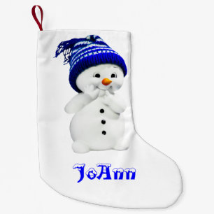 Personalized Christmas Winter Snowman Small Christmas Stocking