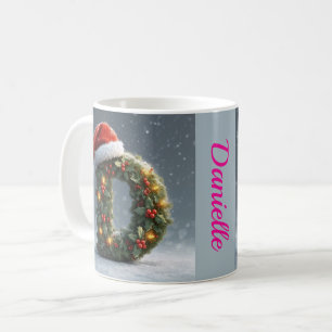 Personalized Christmas  with Custom Name and Initi Coffee Mug