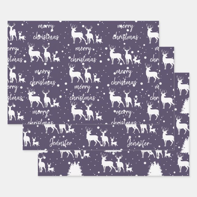 Personalized Christmas Wrapping Paper Sheet (Set)