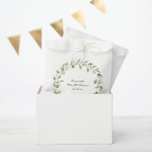 Personalized Christmas Wreath Favour Bag