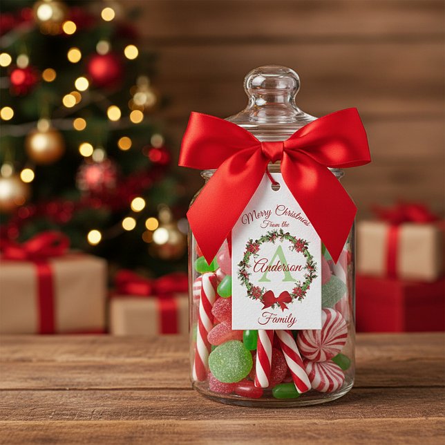 Personalized Christmas wreath  Gift Tags (Creator Uploaded)