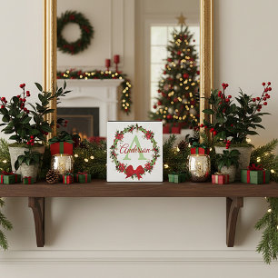 Personalized Christmas wreath Plaque