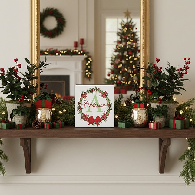 Personalized Christmas wreath  Plaque (Creator Uploaded)