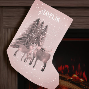Personalized Christms Deer Small Christmas Stocking