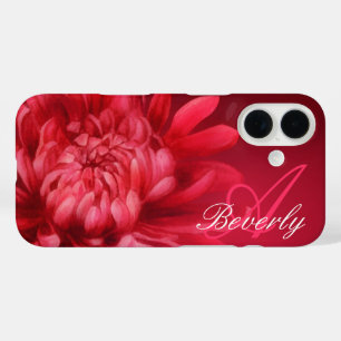 Personalized chrysanthemum red iphone case