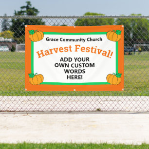 Personalized Church Harvest Festival Banner