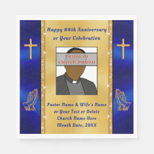Personalized Church or Pastor Anniversary Supplies Napkin