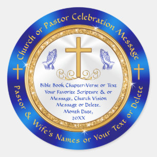 Personalized, Church Stickers, Favours, Envelopes Classic Round Sticker