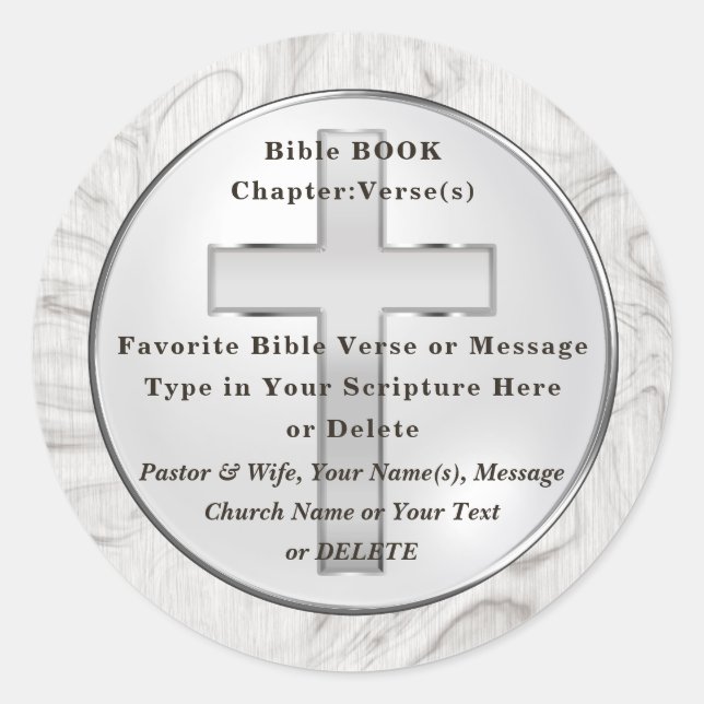 Personalized Church Stickers for Envelopes, Favour (Front)