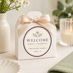 Personalized Church Welcome Favor Round Sticker