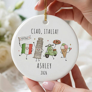 Personalized Ciao Italia Trip Ornament