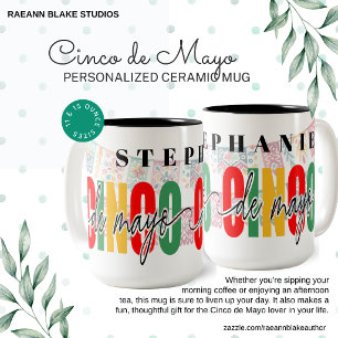 Personalized Cinco de Mayo Two-Tone Mug