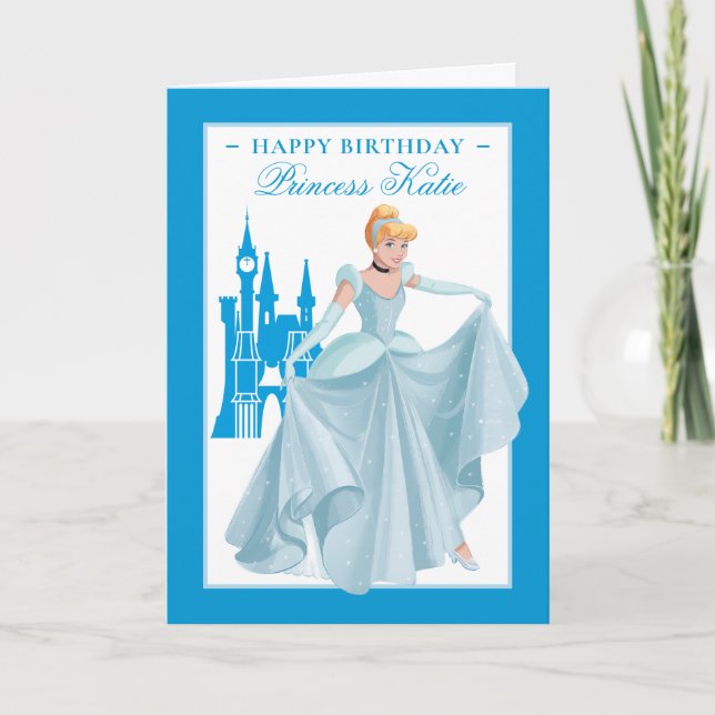 Personalized Cinderella Birthday Card (Front)