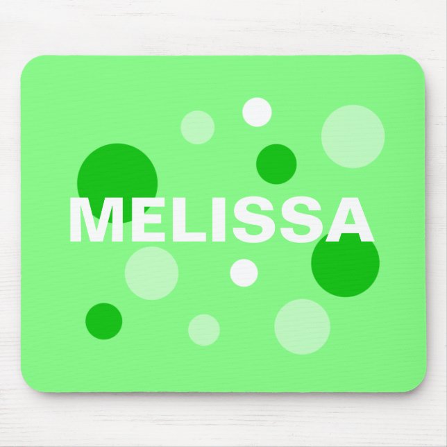 Personalized Circle Mousepads - Green (Front)