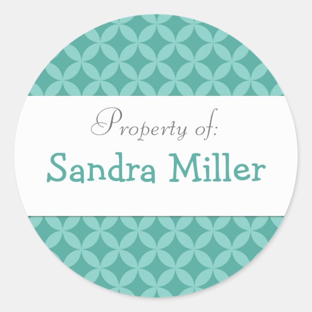 Personalized circle sticker label (Front)